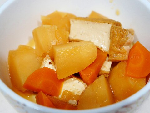 炊飯器でじゃがいもと厚揚げの煮物